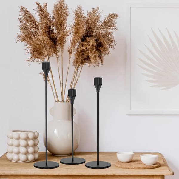 3 Lysestaker i Metall til Lysestake Middagsbord