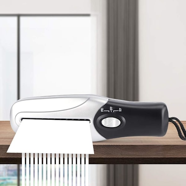 Handhållen / fristående bärbar pappersstrimlare USB eller batteridriven