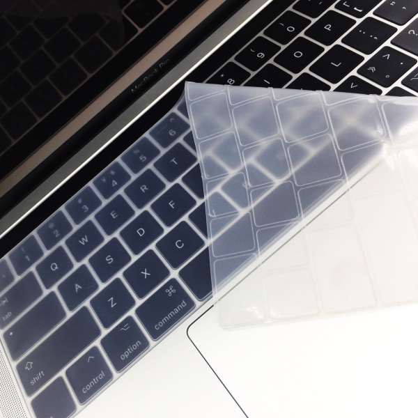 Sett med 2 tastaturdeksel kompatibel Air 13.3/Retina 13.3/15.4 Transparent TPU