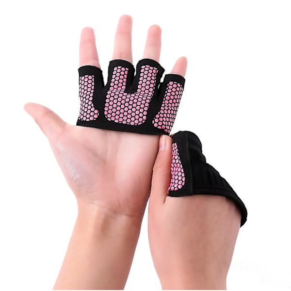 Sport Halvfingerhandskar Sport Fingerlösa Handskar Sport Yoga Handskar Fyra Fingrar Handskar Anti Slip Handskar (storlek m)
