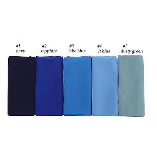 Helmi Chiffon Kupla Huivi Wrap Huivit Naisten Hijab Huivi（Tummansininen）