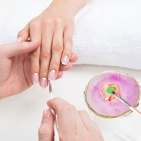2 st nagelkonstpalett, mix nagelkonstplatta harts nagelpalett gel nagellack displaybricka nagellackspalett