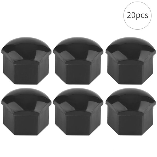 20 stk 21mm Bilhjulmutter Auto Hub Skrue Anti-tyveri Beskyttelsesdeksel