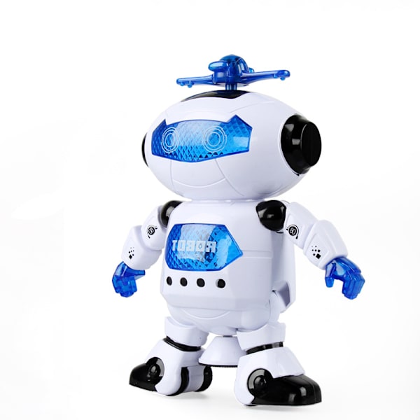 Gående robotlegetøj til børn - 360° dansende robotlegetøj med flas