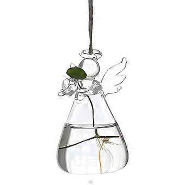 Hydroponisk Vas med Hängande Snodd Stabil Placering Minimalistisk Design Vas för Bordsdekoration & Heminredning Little Angel