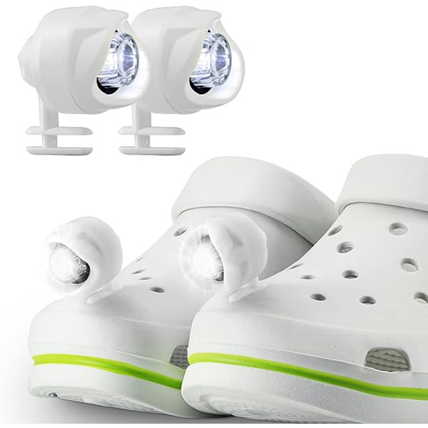 Huvudstrålkastare för Croc-skor - 2X Glow in The Dark LED-träskor