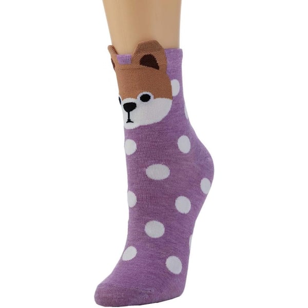 Leisure socks 5 pairs of socks with dog motifs funny animal love fashion