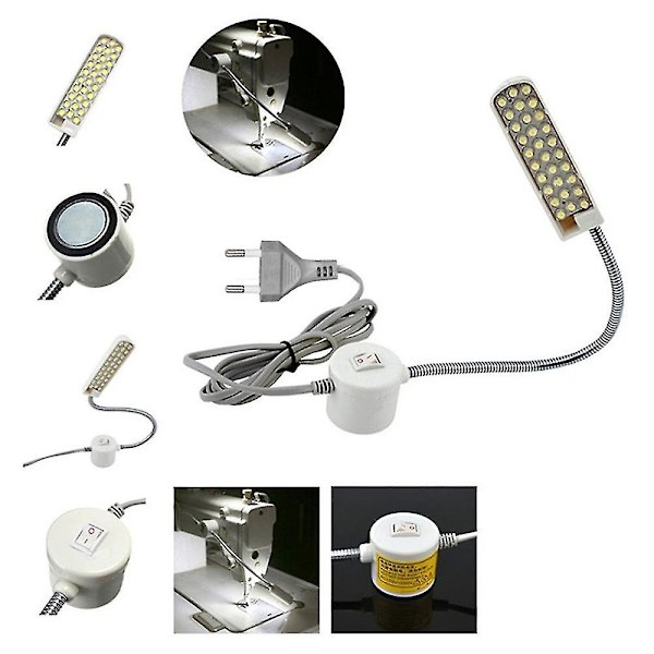 Superlys 30 LED-lamper Syklær Klær Maskinlys Hjemme Arbeidslys Lampe Sy Maskin Tilbehør