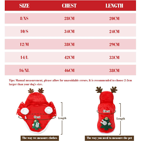 (M) Hundjul Julkläder Katt Juldräkt Hund X-mas Tröjor