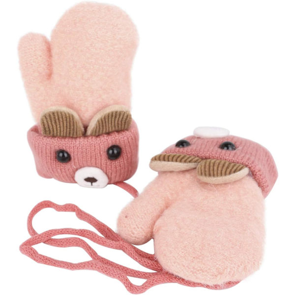 Baby Vinter Høst Termiske Hansker Fingerless Heklet Strikket Varme