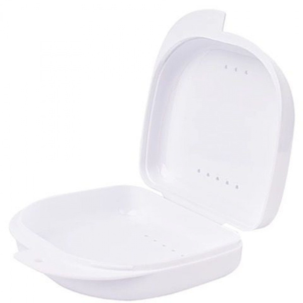 2 stk. proteseboks proteseholder delproteseboks (lys