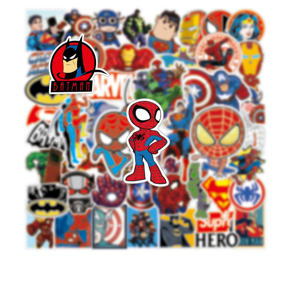 50 Superman Stickers Tecknad film för barn