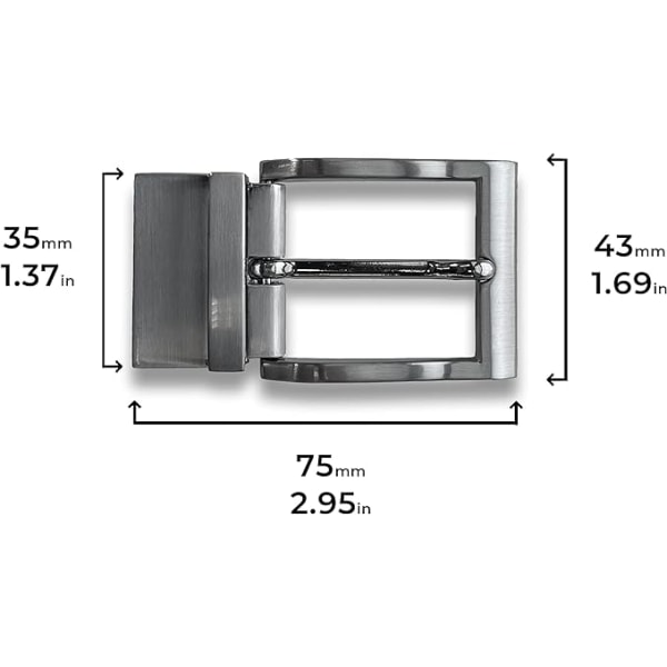 2 kpl käännettävää vyön solkea - Vaihtosolki - 30mm 32mm 35mm