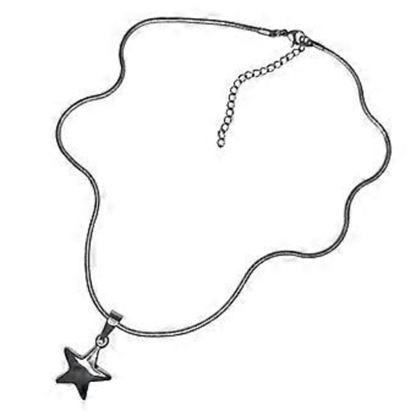 Pentagrammi Riipus Kaulakorut Hopea-Tähdet Kaulakoru Muotikorut Naisille Y2K Hip Hop Tähti Choker Muotikoriste