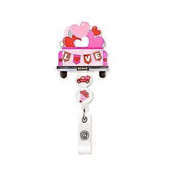 6 st Rosa Preppy Märkeshållare