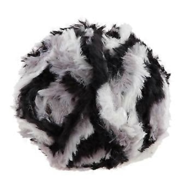 DIY Polyester Chunky til Strikning Roving Hækling 32 Meter/Nøgle Grå Sort Grey Black