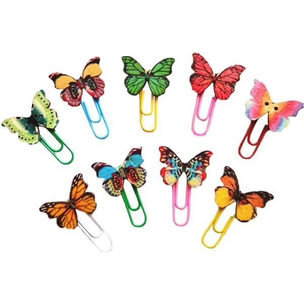 50-pack Fashion Butterfly Paper Clips Kreativa Söta Cartoon Binder A