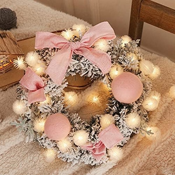 Christmas Wreath Pre-Lit Artificial Garland Decorated Garland wit