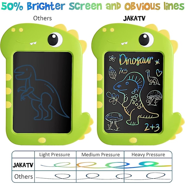 Lcd-kirjoitustaulu, lasten lelut - 8,5 tuuman piirustuslevy, elektroniset piirustustaulut, oppimisen opetuslelut, dinosauruksen lelut, syntymäpäivälahjat 3 4 5 6-vuotiaille