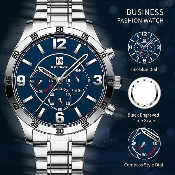 Ben Nevis Herre Quartz Ur (Blå)