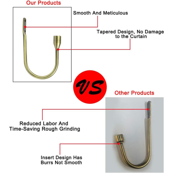 Gardinstang U-design krok Gardinstang Metallgardin T