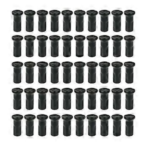 50 stk. egerkapsler til mountainbikes, hjuleger-nippeldekorationer til racercykler 14G 12G 13G Cykeleger-nippel 50 stk. 12G sort 13 mm 50pc 12G black 13mm