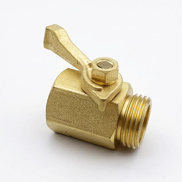 1 stk., 3/4\" kraftig messing lukkeventil, vandslangefitting