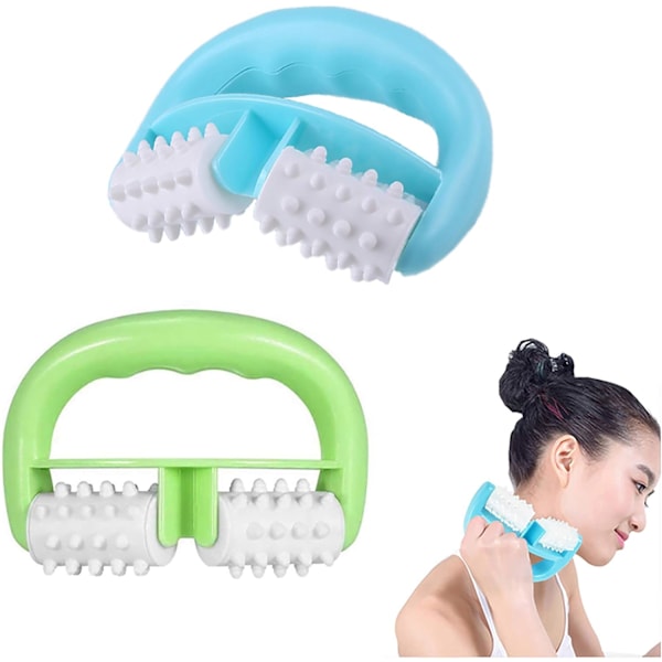 2-pak Massage Roller med D-formet Håndtag, Anti-Cellulite, Anti-C