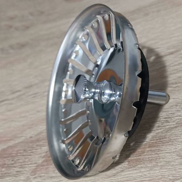 Køkkenvask Si, Rustfrit Stål Vask Si Prop Udskiftning Dobbelt Funktion Kurv Si Afløb Propper (Diameter: 84mm)