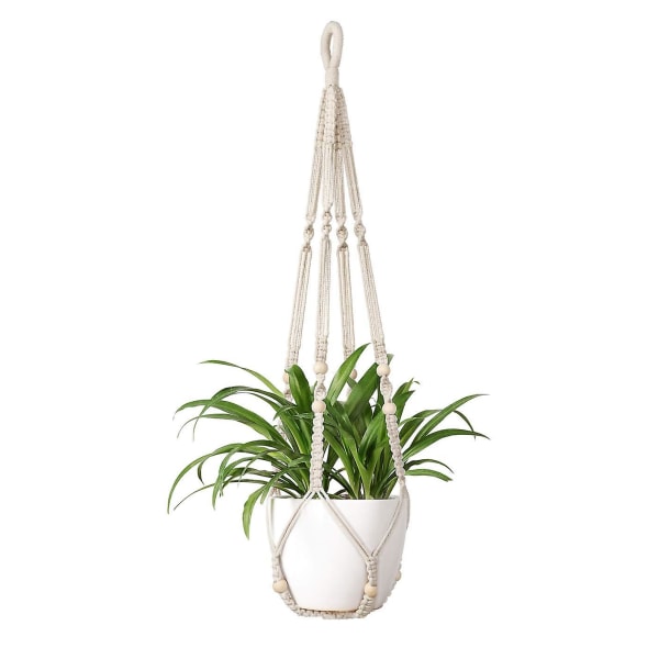 Macrame växt hängare hängande korg bomullsrep Boho dekor balkong planter trädgård heminredning tak växt hållare