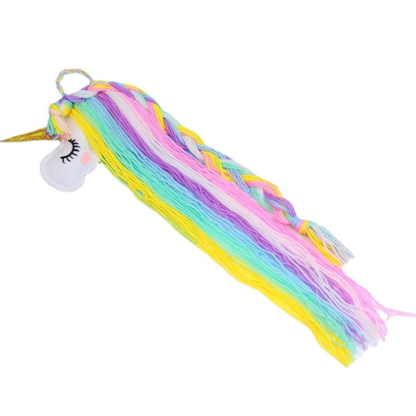 Rainbow Unicorn Hair Clip with Pompoms for Tidying Up Bows and Un