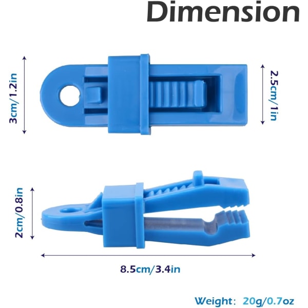 Tarp Clamps 12 Pieces Tent Clips Plastic Tarp Clips for Outdoor A