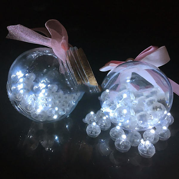 10 stk. LED ballonlys Farve Lys Papir lanterne Lampe Glød Bryllup Fest 7 Farver