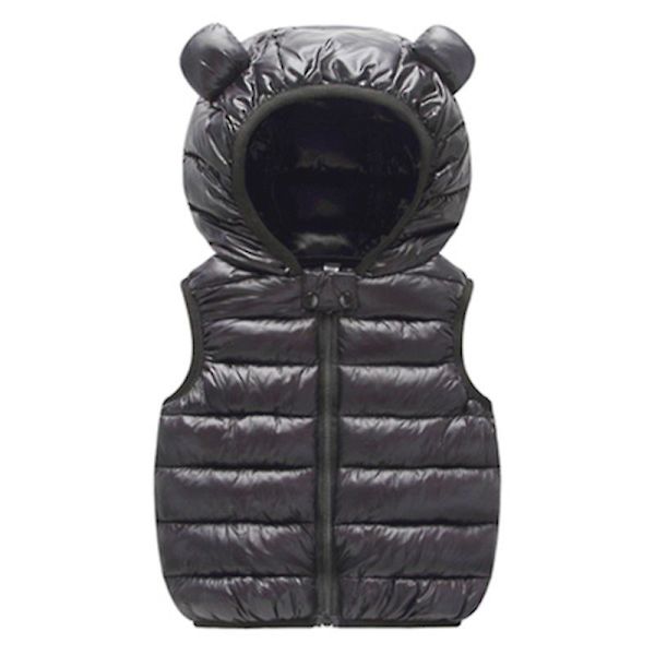 Hættevest (sort 90cm)