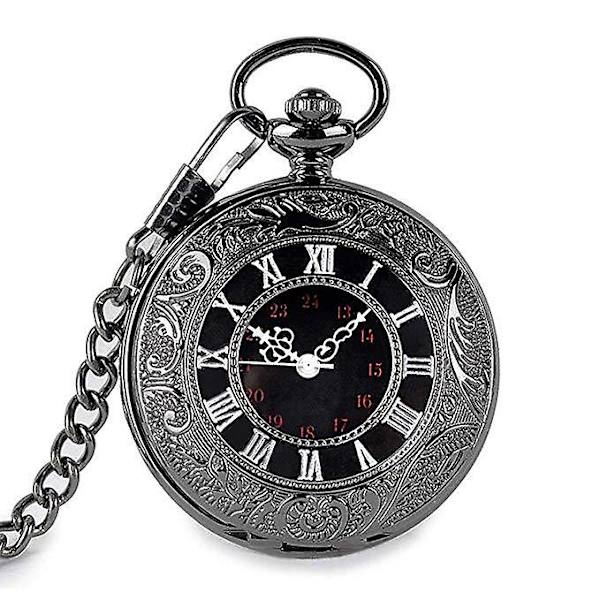Taskukello Retro Tyylikäs Klassinen Mekaaninen Käsikäyttöinen Taskukello Steampunk Roomalaiset Numerot