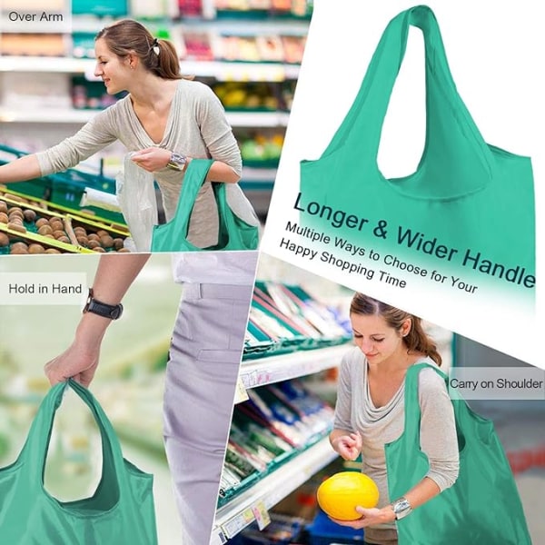 Gjenbrukbare handleposer - sammenleggbare - maskinvaskbare - gjenbrukbare handleposer