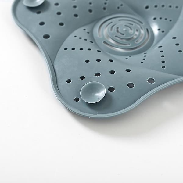 Dusj avløpsdeksel Hårfanger Silikonsink Sil Bath Plug Hårfelle for baderom Badekar（Grå 2）