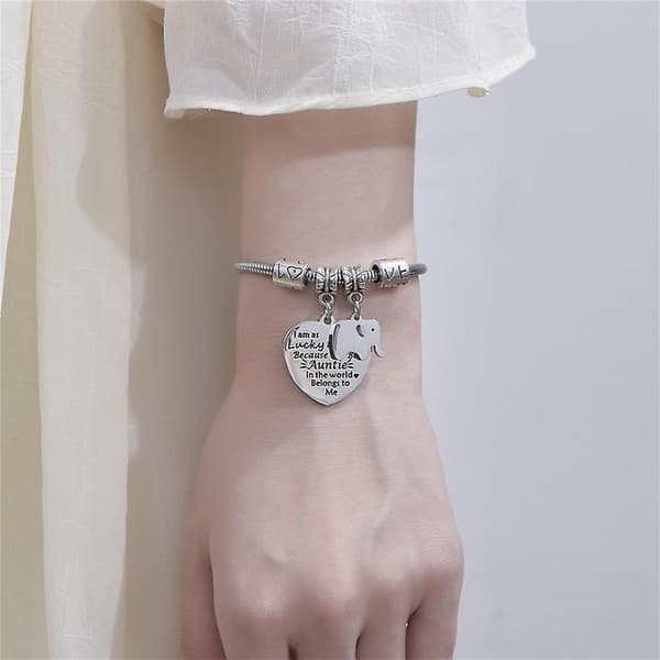 Armband Silver Hänge Orm Armband För Kvinnor Dam Flicka Present