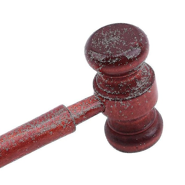 2 stk. Håndlavet træhammer Gavel Sound Block Advokat Dommer Auktion Salg Tilbehør