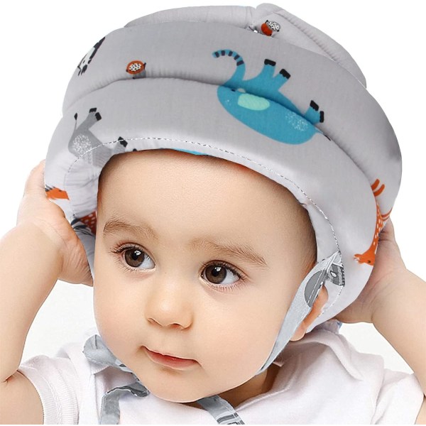 Baby Beskyttende Hjelm Hat Spædbarn Hoved Beskyttende Bomuld Hat til