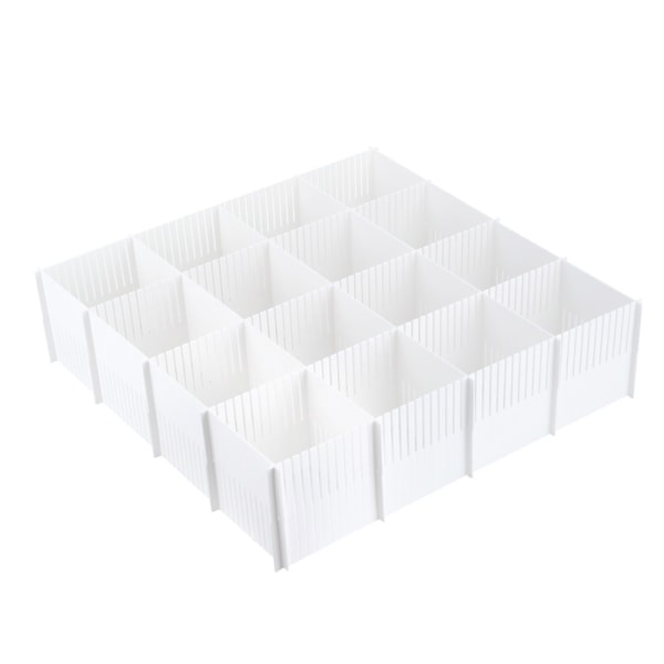 10 st Vita lådavdelare, justerbar organizer för Und