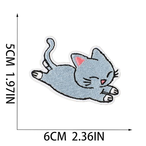 18 stk. Cartoon Kitty broderi strygemærker til tøj
