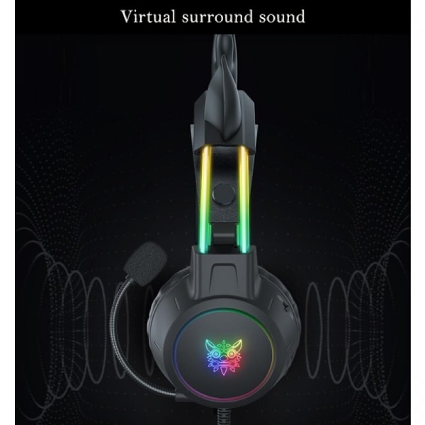 Sorte katteøre-hovedtelefoner, trådløse og kablede gaming-headset