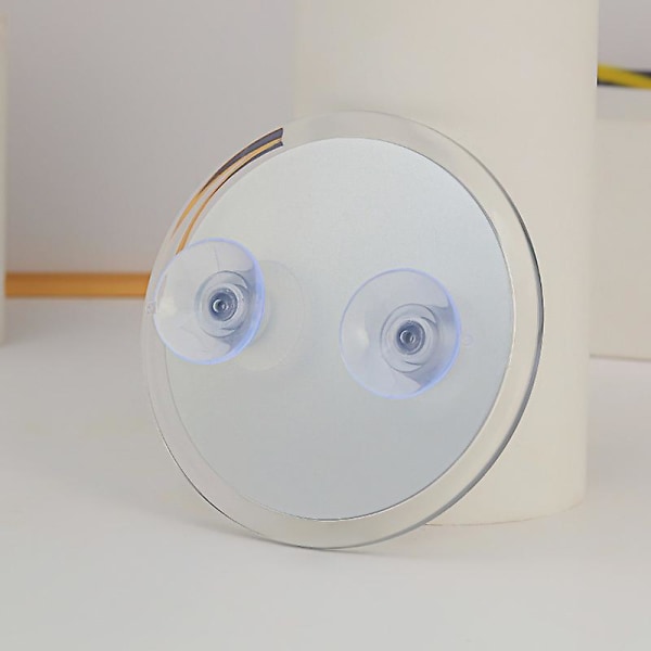 15x Förstorande Spegel Badrumsspegel, Makeup Skönhetsspegel Glas Kosmetikaspegel Rund Spegel Med Sugkoppar（Silver）