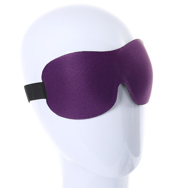 Sleep Mask, Upgraded 3d Contoured 100% Blackout Eye Mask For Sleeping With Adjustable Strap Purple