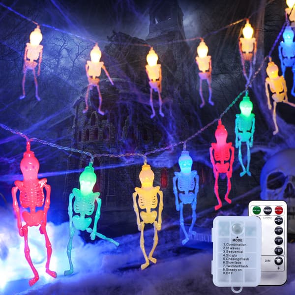 LED Halloween Fe-lys Skelet Fe-lys Skelet Fe-l