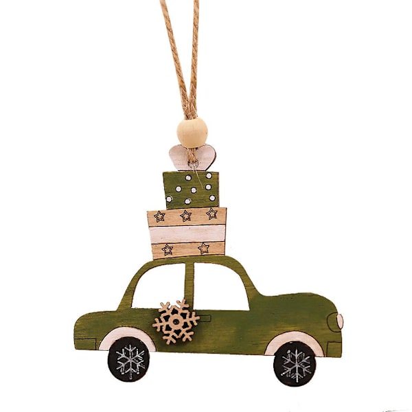 1 stk. Håndlaget juletrehytte Elg Bil Ornament Jul Fest Hjem Innredning