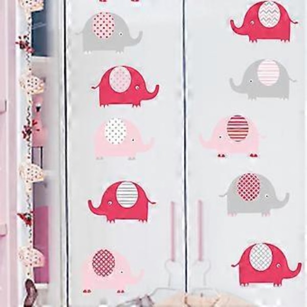 Dww-4 st Väggdekaler Liten rosa elefant Väggdekaler Mural Dekaler för Sovrum Vardagsrum TV-vägg