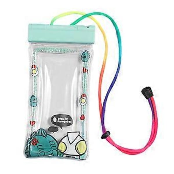 Vandtæt telefonetui, Universal Stor Vandafvisende Undervands Telefonholder Pose Tørpose med Nødfløjte til Svømning Strand Surfing (Dragefløjte) Dragon Whistle