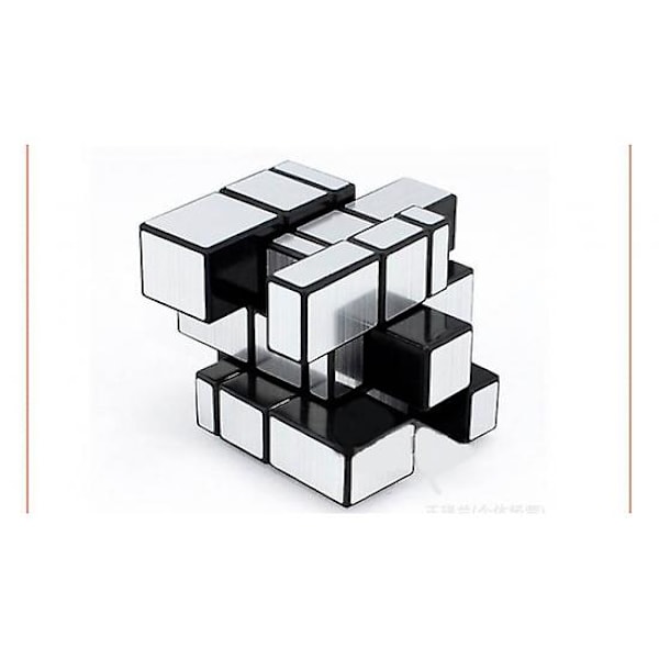 Spegelkub 3x3 Speed Cube Magic Cube Pussel Lätt att vrida (Silver)